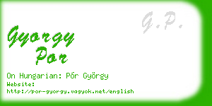 gyorgy por business card