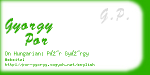 gyorgy por business card